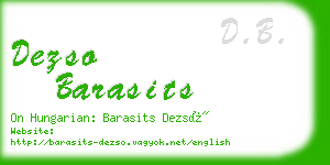 dezso barasits business card